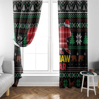 Mamaw Bear Christmas Window Curtain Xmas Holiday Patterns - Wonder Print Shop