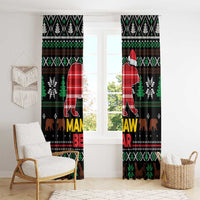 Mamaw Bear Christmas Window Curtain Xmas Holiday Patterns - Wonder Print Shop