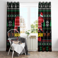 Mamaw Bear Christmas Window Curtain Xmas Holiday Patterns - Wonder Print Shop