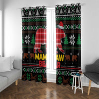 Mamaw Bear Christmas Window Curtain Xmas Holiday Patterns - Wonder Print Shop