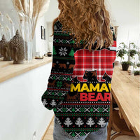 Mamaw Bear Christmas Women Casual Shirt Xmas Holiday Patterns - Wonder Print Shop