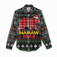 Mamaw Bear Christmas Women Casual Shirt Xmas Holiday Patterns - Wonder Print Shop