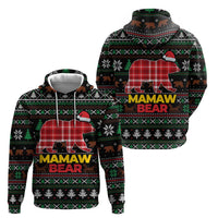 Mamaw Bear Christmas Zip Hoodie Xmas Holiday Patterns - Wonder Print Shop