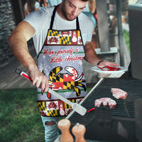 Maryland Symbols Christmas Apron Xmas Holiday Patterns - Wonder Print Shop