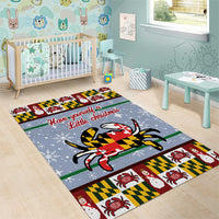 Maryland Symbols Christmas Area Rug Xmas Holiday Patterns - Wonder Print Shop