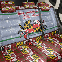 Maryland Symbols Christmas Back Car Seat Cover Xmas Holiday Patterns - Wonder Print Shop