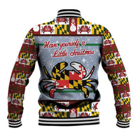 Maryland Symbols Christmas Baseball Jacket Xmas Holiday Patterns - Wonder Print Shop