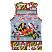 Maryland Symbols Christmas Basketball Jersey Xmas Holiday Patterns - Wonder Print Shop