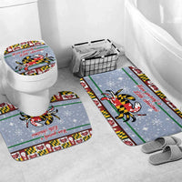 Maryland Symbols Christmas Bathroom Set Xmas Holiday Patterns - Wonder Print Shop