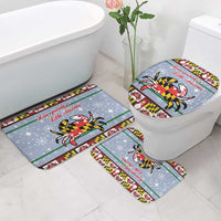 Maryland Symbols Christmas Bathroom Set Xmas Holiday Patterns - Wonder Print Shop