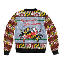 Maryland Symbols Christmas Bomber Jacket Xmas Holiday Patterns - Wonder Print Shop