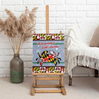Maryland Symbols Christmas Canvas Wall Art Xmas Holiday Patterns - Wonder Print Shop