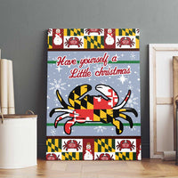 Maryland Symbols Christmas Canvas Wall Art Xmas Holiday Patterns - Wonder Print Shop