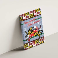 Maryland Symbols Christmas Canvas Wall Art Xmas Holiday Patterns - Wonder Print Shop