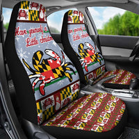 Maryland Symbols Christmas Car Seat Cover Xmas Holiday Patterns - Wonder Print Shop