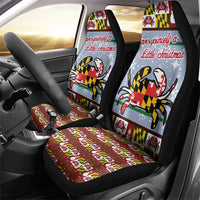 Maryland Symbols Christmas Car Seat Cover Xmas Holiday Patterns - Wonder Print Shop