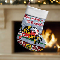 Maryland Symbols Christmas Stocking Xmas Holiday Patterns - Wonder Print Shop