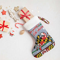 Maryland Symbols Christmas Stocking Xmas Holiday Patterns - Wonder Print Shop