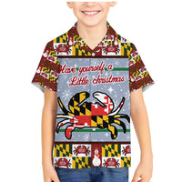 Maryland Symbols Christmas Family Matching Mermaid Dress and Hawaiian Shirt Xmas Holiday Patterns - Wonder Print Shop