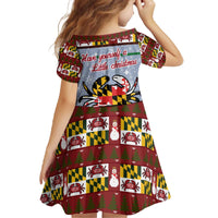 Maryland Symbols Christmas Family Matching Off The Shoulder Long Sleeve Dress and Hawaiian Shirt Xmas Holiday Patterns - Wonder Print Shop