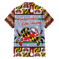 Maryland Symbols Christmas Family Matching Off The Shoulder Long Sleeve Dress and Hawaiian Shirt Xmas Holiday Patterns - Wonder Print Shop