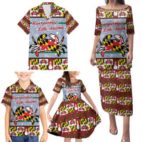Maryland Symbols Christmas Family Matching Puletasi and Hawaiian Shirt Xmas Holiday Patterns - Wonder Print Shop