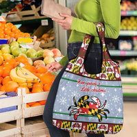 Maryland Symbols Christmas Grocery Bag Xmas Holiday Patterns - Wonder Print Shop