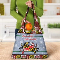 Maryland Symbols Christmas Grocery Bag Xmas Holiday Patterns - Wonder Print Shop