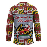 Maryland Symbols Christmas Hockey Jersey Xmas Holiday Patterns - Wonder Print Shop