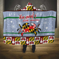 Maryland Symbols Christmas Hooded Blanket Xmas Holiday Patterns - Wonder Print Shop