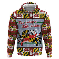Maryland Symbols Christmas Hoodie Xmas Holiday Patterns - Wonder Print Shop