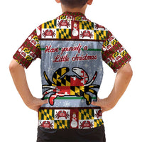 Maryland Symbols Christmas Kid Hawaiian Shirt Xmas Holiday Patterns - Wonder Print Shop