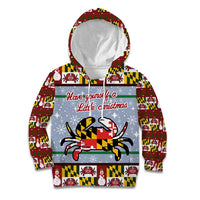 Maryland Symbols Christmas Kid Hoodie Xmas Holiday Patterns - Wonder Print Shop