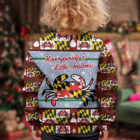 Maryland Symbols Christmas Kid Ugly Christmas Sweater Xmas Holiday Patterns - Wonder Print Shop