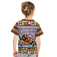 Maryland Symbols Christmas Kid T Shirt Xmas Holiday Patterns - Wonder Print Shop