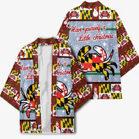 Maryland Symbols Christmas Kimono Xmas Holiday Patterns - Wonder Print Shop