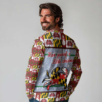 Maryland Symbols Christmas Long Sleeve Polo Shirt Xmas Holiday Patterns - Wonder Print Shop
