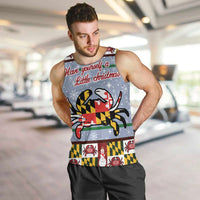 Maryland Symbols Christmas Men Tank Top Xmas Holiday Patterns - Wonder Print Shop