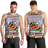 Maryland Symbols Christmas Men Tank Top Xmas Holiday Patterns - Wonder Print Shop
