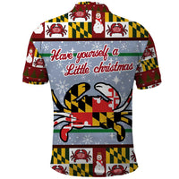 Maryland Symbols Christmas Polo Shirt Xmas Holiday Patterns - Wonder Print Shop