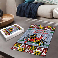 Maryland Symbols Christmas Puzzle Xmas Holiday Patterns - Wonder Print Shop