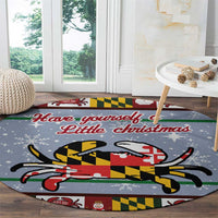 Maryland Symbols Christmas Round Carpet Xmas Holiday Patterns - Wonder Print Shop