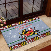 Maryland Symbols Christmas Rubber Doormat Xmas Holiday Patterns - Wonder Print Shop