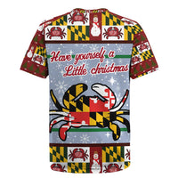 Maryland Symbols Christmas Rugby Jersey Xmas Holiday Patterns - Wonder Print Shop