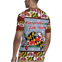 Maryland Symbols Christmas Rugby Jersey Xmas Holiday Patterns - Wonder Print Shop