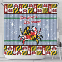 Maryland Symbols Christmas Shower Curtain Xmas Holiday Patterns - Wonder Print Shop