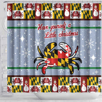 Maryland Symbols Christmas Shower Curtain Xmas Holiday Patterns - Wonder Print Shop