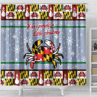 Maryland Symbols Christmas Shower Curtain Xmas Holiday Patterns - Wonder Print Shop