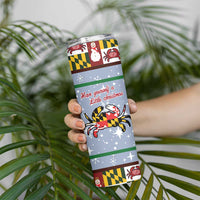 Maryland Symbols Christmas Skinny Tumbler Xmas Holiday Patterns - Wonder Print Shop