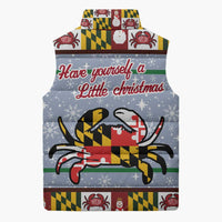 Maryland Symbols Christmas Sleeveless Puffer Jacket Xmas Holiday Patterns - Wonder Print Shop